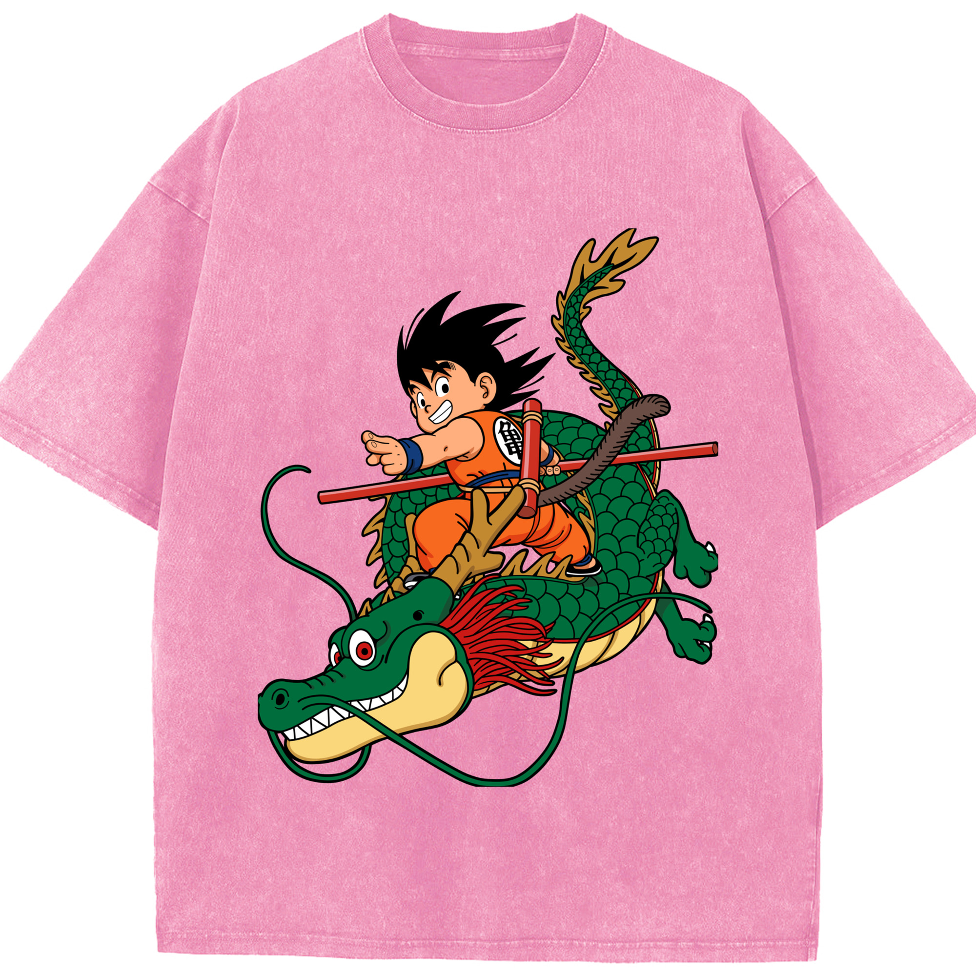 （画像用） ドラゴンボール 孫悟空（そん ごくう）Son Goku カカロット DRAGON BALL Kakarotto 綿100% ヴィンテージ風 半袖Tシャツ（フロントプリント）